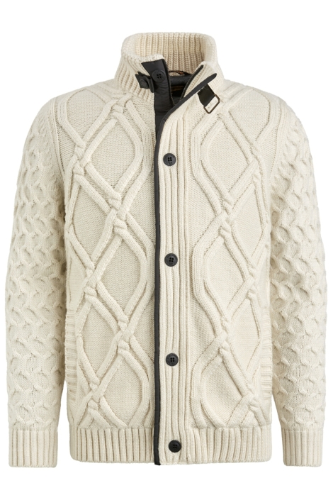 PME legend zip jacket heavy knit mixed yarn